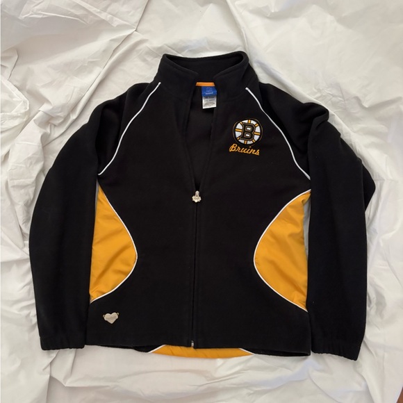 Reebok Jackets & Blazers - Reebok Black and Gold Bruins Women's fleece Jacket